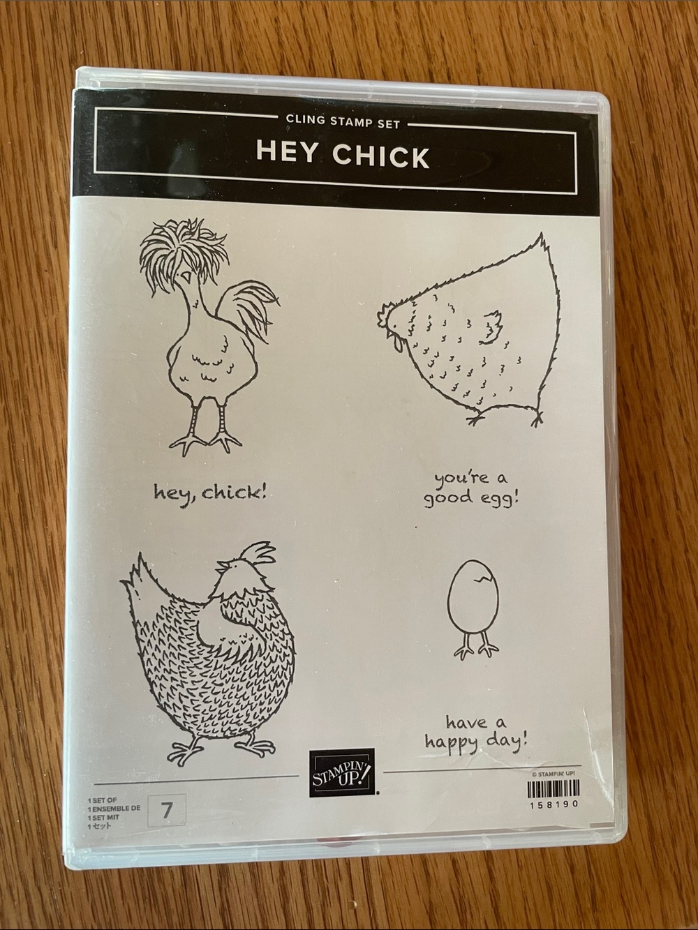 Stampin' Up! Hey Chick Cling Stamp Set - Black & WhiteHey Chicks